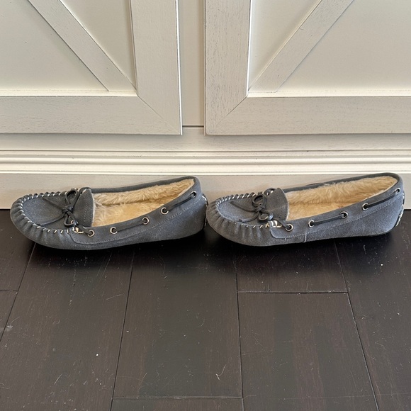 Lucky Brand Charcoal Suede Moccasins - Picture 5 of 7
